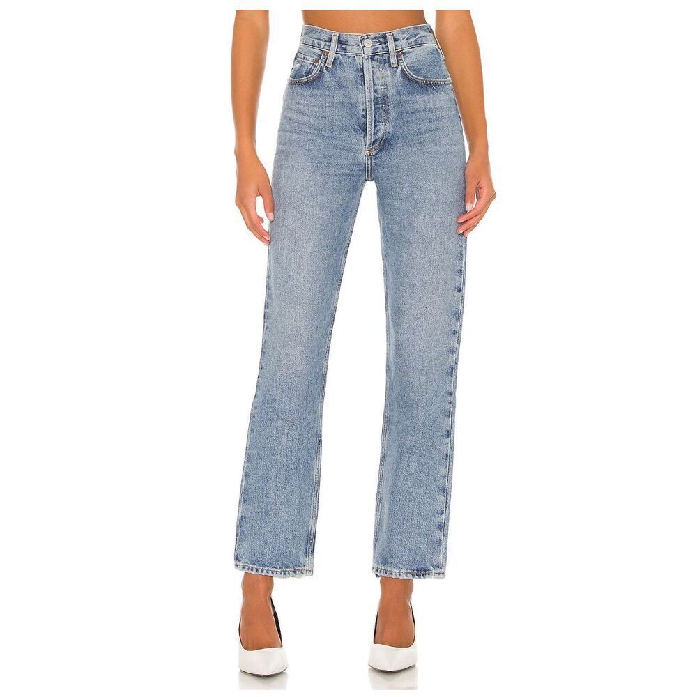 NEW Agolde 90’s Pinch Waist High Rise Straight Endless Wash Jeans Womens Size 30